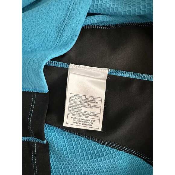 Nike Sphere D Running Women's  Quarter Zip Jacket Size SP Thumb Holes Teal/Black - Picture 5 of 6